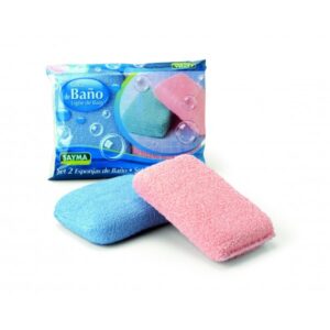 ESPONJA BAÑO RIZO PACK-2 SAYMA