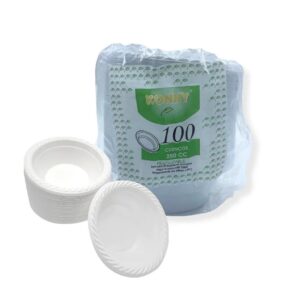 CUENCO PLASTICO 250 ML. B/100 U. KONNY